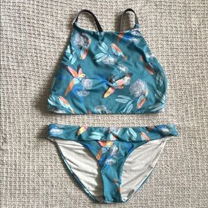 Patagonia Bird Tropical Print Bikini Two Piece Set